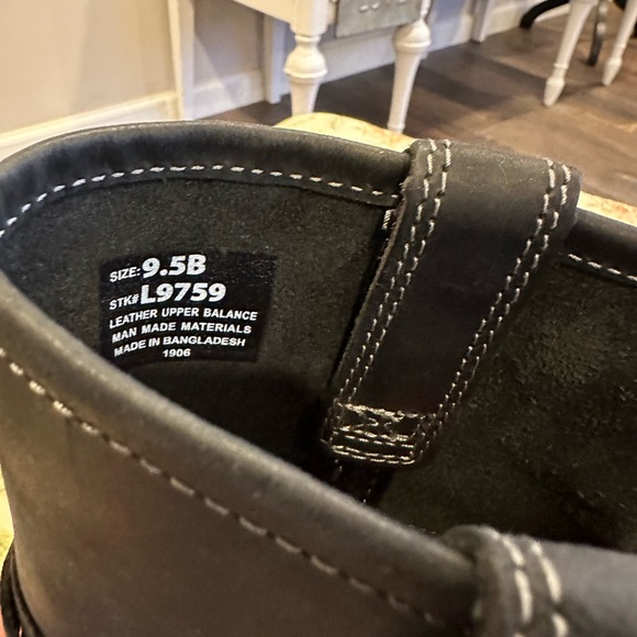 Justin Boots Black Leather Shorty Harness Boots Size 9.5 NWOT - Picture 9 of 9